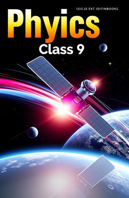 A modern book cover design for a class 9 Physics textbook