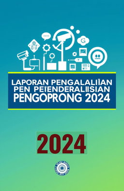 A detailed report cover design for the "LAPORAN PENGAWASAN DAN PENGENDALIAN PENGOPERASIAN KEK SORONG 2024"