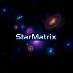 A modern and sleek logo featuring the words 'StarMatrix' in a bold and futuristic font