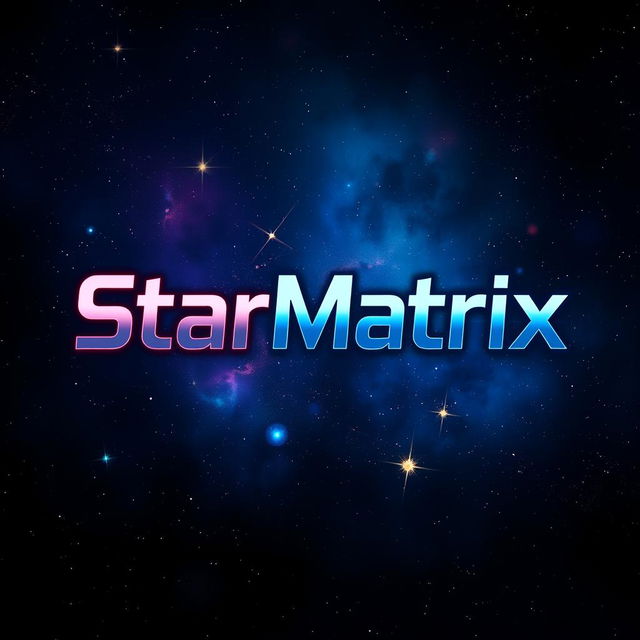A modern and sleek logo featuring the words 'StarMatrix' in a bold and futuristic font