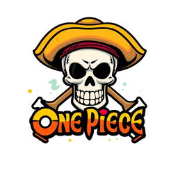 A creative logo design inspired by the popular anime and manga series 'One Piece'