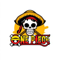 A creative logo design inspired by the popular anime and manga series 'One Piece'