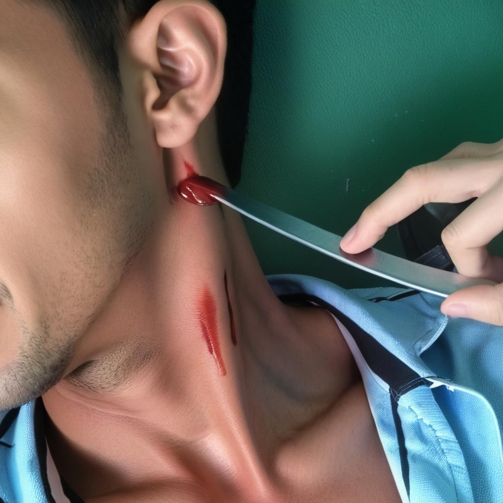 Blood on my neck