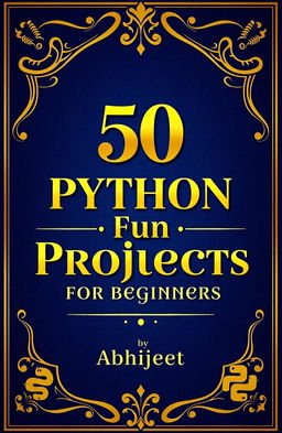 A book cover for '50 Python Fun Projects for Beginners' by Abhijeet