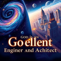 An artistic illustration depicting the theme 'God is an Excellent Engineer and Architect