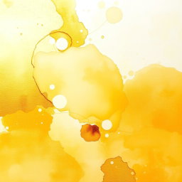 A stunning golden watercolor abstract painting, showcasing fluid brushstrokes and vibrant shades of gold