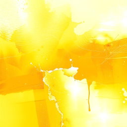 A stunning golden watercolor abstract painting, showcasing fluid brushstrokes and vibrant shades of gold