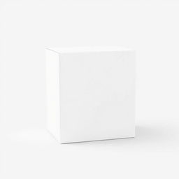 A blank mockup of a square-shaped packaging design, featuring a minimalist style