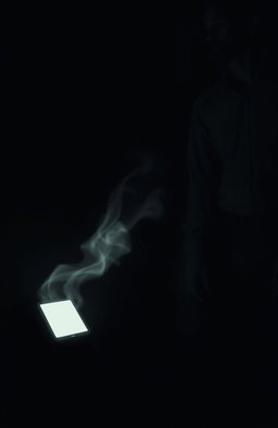 A minimalistic and eerie scene representing the concept of 'echoes of death'