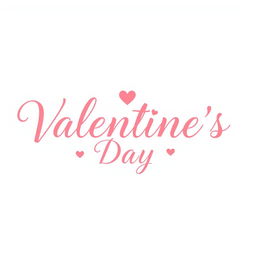 A beautiful typography design featuring the text 'Valentine's Day' in elegant, flowing script font