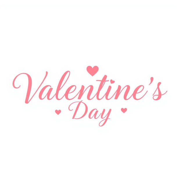 A beautiful typography design featuring the text 'Valentine's Day' in elegant, flowing script font