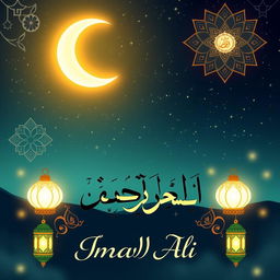A beautiful and artistic representation celebrating the birth of Imam Ali