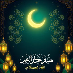 A beautiful and artistic representation celebrating the birth of Imam Ali