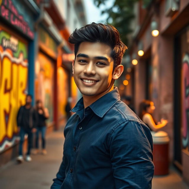 A detailed portrait of a confident young man, Juan D