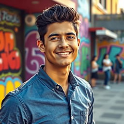 A detailed portrait of a confident young man, Juan D