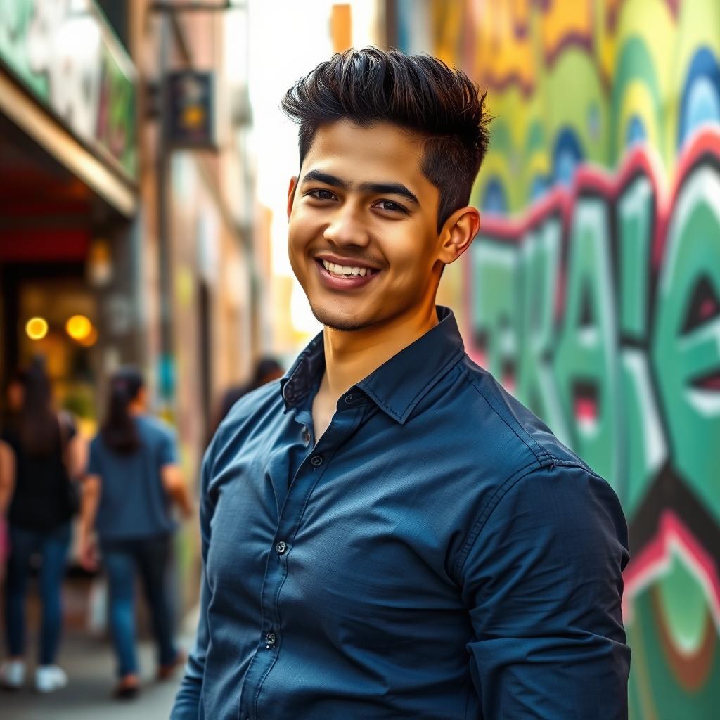 A detailed portrait of a confident young man, Juan D