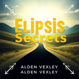 A flat book cover design featuring the title 'Elipsis Secrets' in bold, eye-catching large font at the center, using an intriguing color contrast that stands out against the background