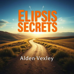 A flat book cover design featuring the title 'Elipsis Secrets' in bold, eye-catching large font at the center, using an intriguing color contrast that stands out against the background