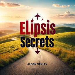 A flat book cover design for 'Elipsis Secrets' by Alden Vexley