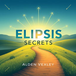 A flat book cover design for 'Elipsis Secrets' by Alden Vexley
