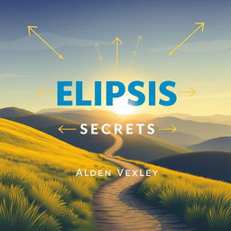 A flat book cover design for 'Elipsis Secrets' by Alden Vexley