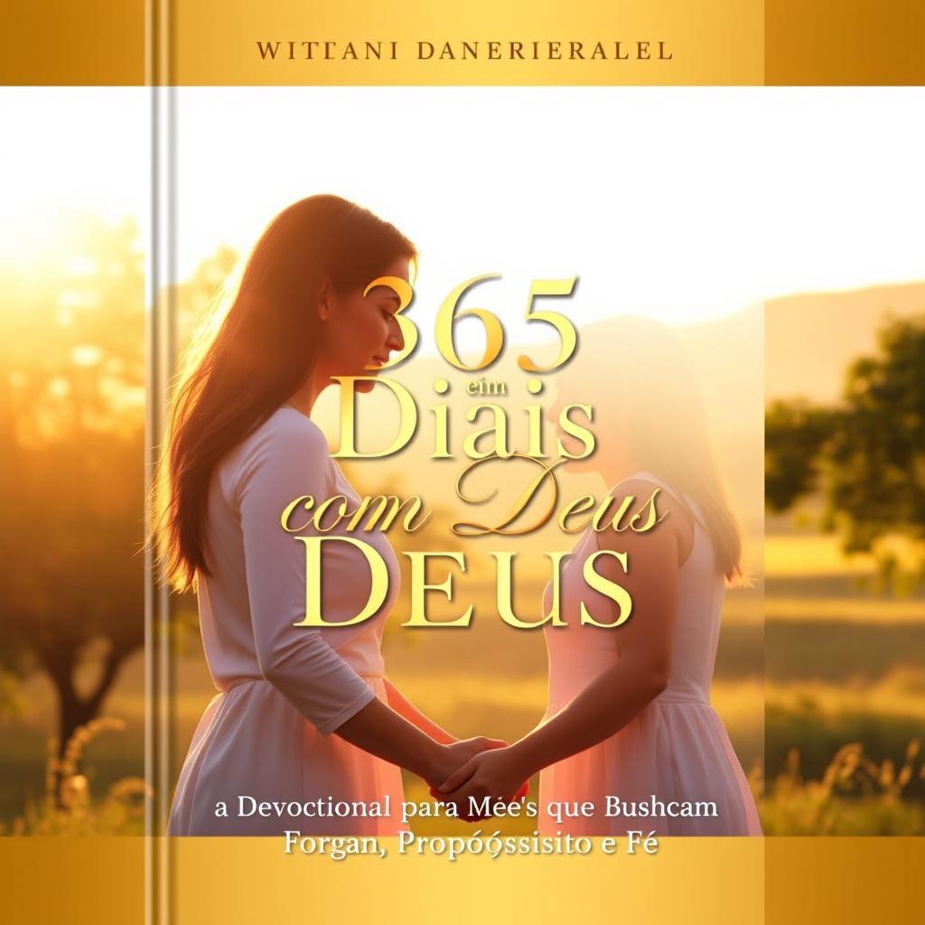 A beautiful and serene cover for a Christian devotional book featuring a symbolic image of a mother holding hands with her child in a tender moment