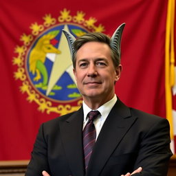 The Honourable Greg Fergus, Speaker of the House of Commons in Canada, is depicted with distinct Vulcan ears, showcasing a whimsical twist on his character