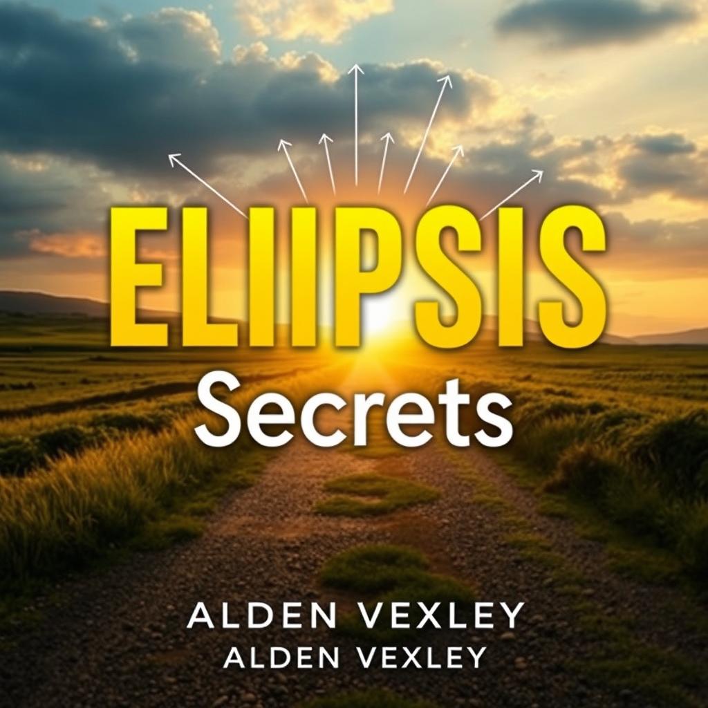 A flat book cover design titled 'Elipsis Secrets' with the author's name 'Alden Vexley' in a smaller font placed at the bottom center
