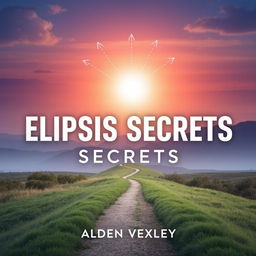 A flat book cover design titled 'Elipsis Secrets' with the author's name 'Alden Vexley' in a smaller font placed at the bottom center