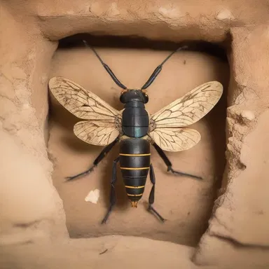 During the excavation of an ancient Egyptian tomb, archaeologists discovered preserved aculei belonging to ancient hymenopterous insects.