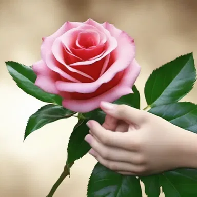 The aculeus of the rose pricked his finger as he carefully handed it to her.