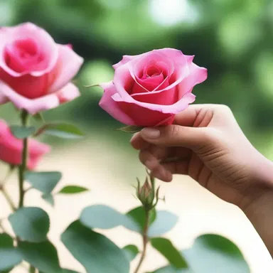 The aculeus of the rose pricked his finger as he carefully handed it to her.