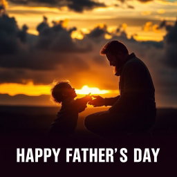 A stunning and atmospheric photograph capturing the essence of Father's Day