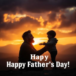 A stunning and atmospheric photograph capturing the essence of Father's Day