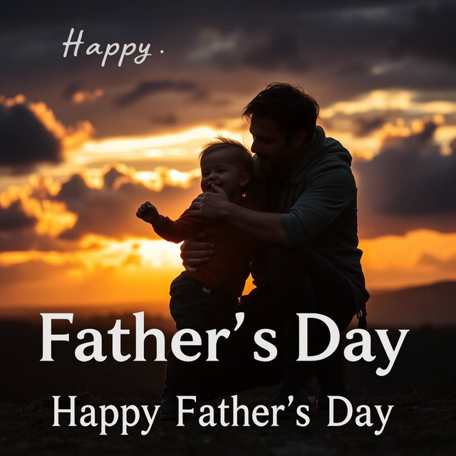 A stunning and atmospheric photograph capturing the essence of Father's Day