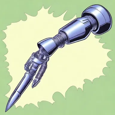 In the superhero comic, the villain's weapon of choice was a mechanical arm with aculei that could penetrate any material.