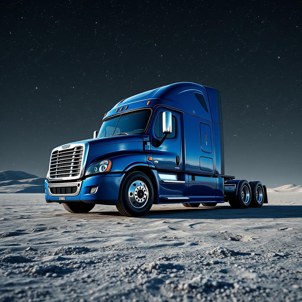 Truck on the Moon: Freightliner Cascadia in Space