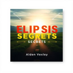 A flat book cover design titled 'Elipsis Secrets' in bold, eye-catching large font at the center, using an intriguing color contrast