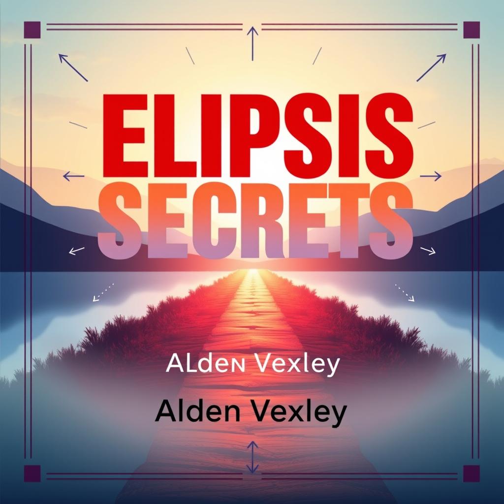 A flat book cover design titled 'Elipsis Secrets' in bold, eye-catching large font at the center, using an intriguing color contrast