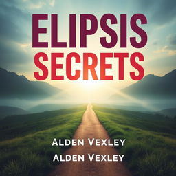 A flat book cover design titled 'Elipsis Secrets' in bold, eye-catching large font at the center, using an intriguing color contrast