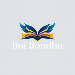 A creative and modern logo design for 'Boi Bondhu', a book-related concept