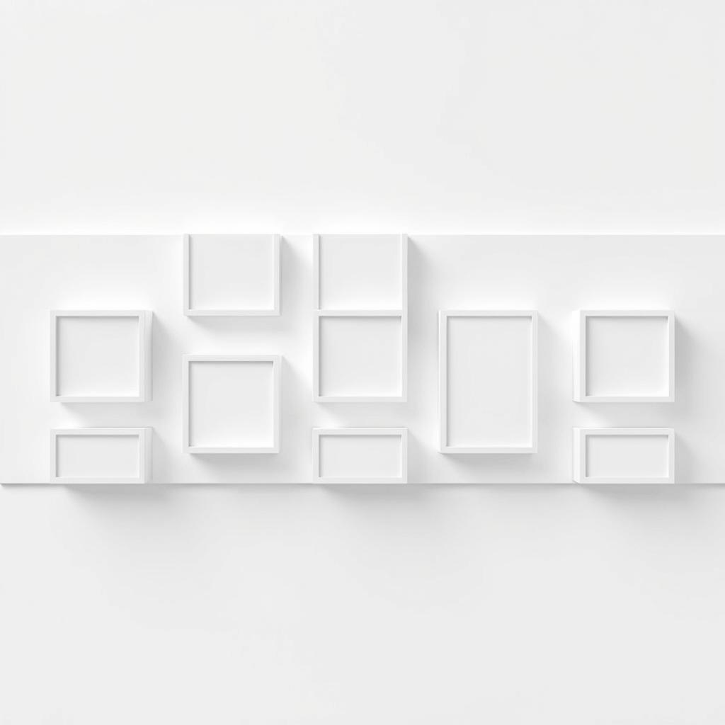 A visually appealing horizontal catalogue featuring 13 square boxes arranged in a neat, structured layout