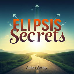 A flat book cover design titled 'Elipsis Secrets' prominently displayed in bold, eye-catching large font at the center with intriguing color contrast