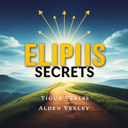 A flat book cover design titled 'Elipsis Secrets' prominently displayed in bold, eye-catching large font at the center with intriguing color contrast