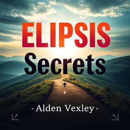 A flat book cover design titled 'Elipsis Secrets' prominently displayed in bold, eye-catching large font at the center with intriguing color contrast