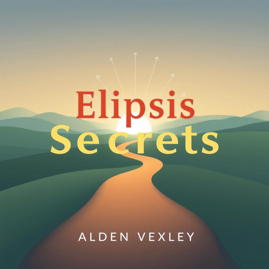 A flat book cover design titled 'Elipsis Secrets' by Alden Vexley at the bottom center in a smaller font