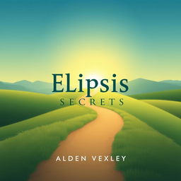 A flat book cover design titled 'Elipsis Secrets' by Alden Vexley at the bottom center in a smaller font
