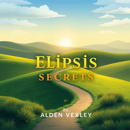 A flat book cover design titled 'Elipsis Secrets' by Alden Vexley at the bottom center in a smaller font