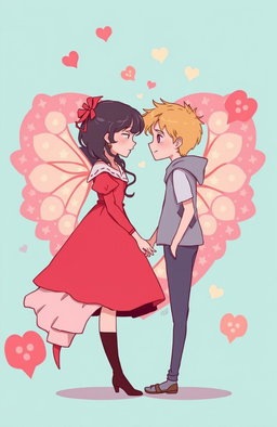 A whimsical and intriguing story about a magical girl who transforms into a teenager and meets a young boy who can also transform into a teenager