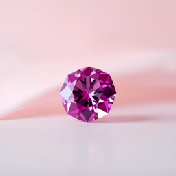 A stunningly beautiful pink cut gemstone, expertly faceted, displaying exquisite clarity and vibrant, deep pink color